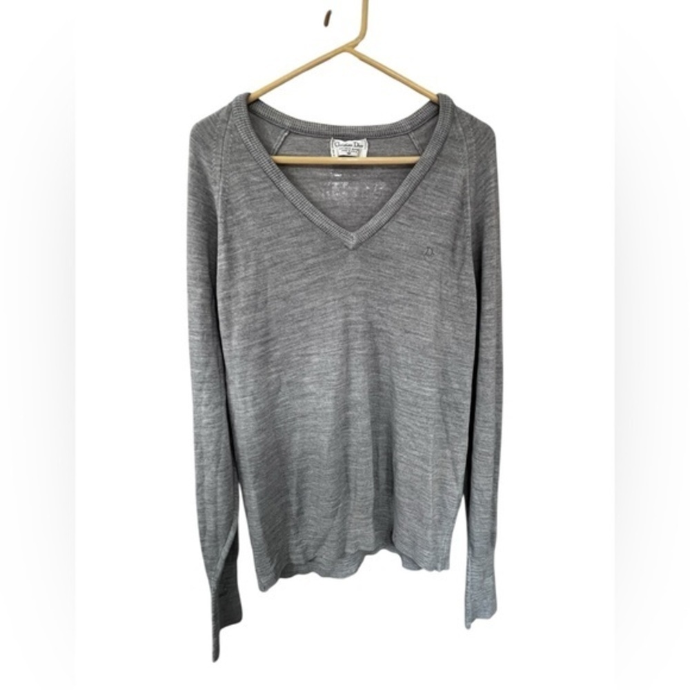 Dior Classic Gray Knit Sweater